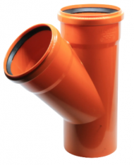 Тройник Ø110×110×45° рыжий Flextron 