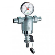 Фильтр с манометром, американка (сетка 100 мкм) 3/4" Far