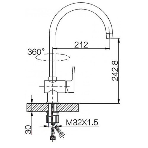 Смеситель для кухни H53003 Hansen Смеситель для кухни H53003 Hansen