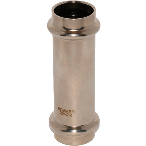 Пресс-муфта равнопроходная Rommer ф22 ВПр нержавеющая сталь