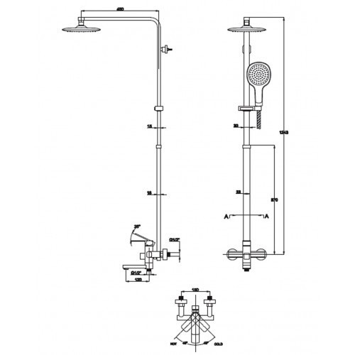 Душевая система Sonat 37182 Kaiser Chrome Душевая система Sonat 37182 Kaiser Chrome