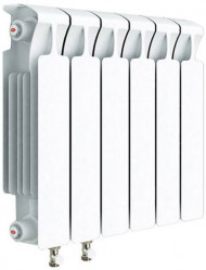 Радиатор биметаллический монолитный Rifar Monolit Ventil 500 6 секций, нижнее левое подключение