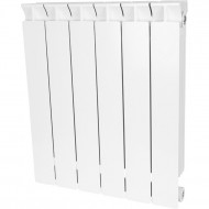 Радиатор биметаллический секционный STYLE 500 6 секций, боковое подключение Ral 9010 STOUT