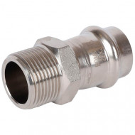 Пресс-переходник Rommer ф22х3/4" ВПр-Нр нержавеющая сталь Пресс-переходник Rommer ф22х3/4" ВПр-Нр нержавеющая сталь