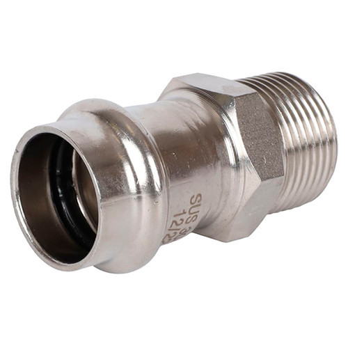 Пресс-переходник Rommer ф22х1" ВПр-Нр нержавеющая сталь