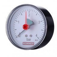 Манометр Rommer 1/4" аксиальный 63 мм 0-4 бар
