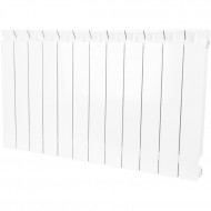 Радиатор биметаллический секционный STYLE 500 12 секций, боковое подключение Ral 9010 STOUT