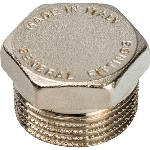 Заглушка никелированная Stout 1" НР