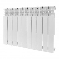 Радиатор алюминиевый секционный Plus 500 10 секций, боковое подключение Ral 9016 ROMMER Радиатор алюминиевый секционный Plus 500 10 секций, боковое подключение Ral 9016 ROMMER