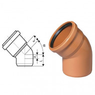 Отвод 30° ф110 Рыжий Ostendorf