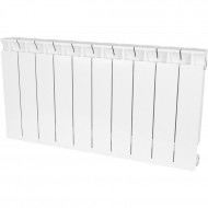 Радиатор биметаллический секционный STYLE 350 10 секций, боковое подключение Ral 9010 STOUT