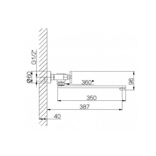 Смеситель для ванны с двумя рукоятками GZ 01041 Ganzer