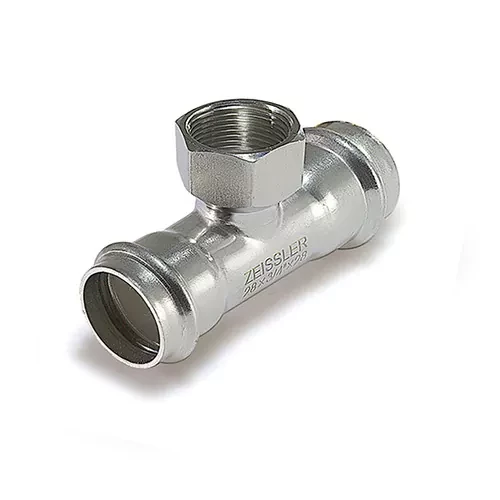 Пресс-тройник Zeissler ф28х3/4" ВПр-ВР из нержавеющей стали