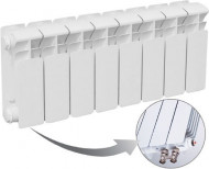 Радиатор биметаллический секционный Rifar Base Ventil 200 8 секций, нижнее левое подключение Радиатор биметаллический секционный Rifar Base Ventil 200 8 секций, нижнее левое подключение