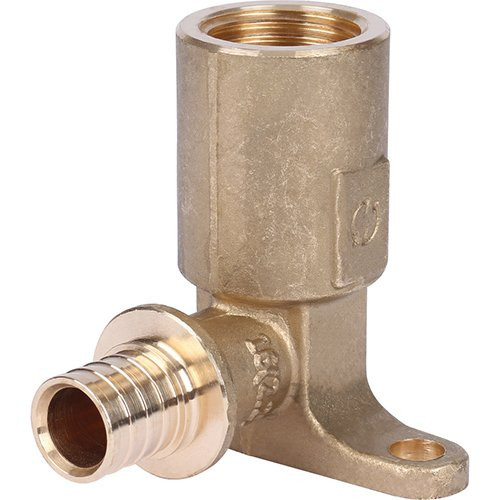 Угольник настенный с креплением 20xRp 1/2" длинный STOUT