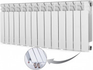 Радиатор биметаллический секционный Rifar Base Ventil 350 14 секций, нижнее правое подключение Радиатор биметаллический секционный Rifar Base Ventil 350 14 секций, нижнее правое подключение