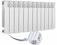 Радиатор биметаллический секционный Rifar Base Ventil 350 12 секций, нижнее левое подключение Радиатор биметаллический секционный Rifar Base Ventil 350 12 секций, нижнее левое подключение