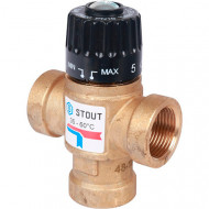 Термостатический клапан ВР 3/4" 35-60°С KV 1.6 м3/ч Stout Термостатический клапан ВР 3/4" 35-60°С KV 1.6 м3/ч Stout