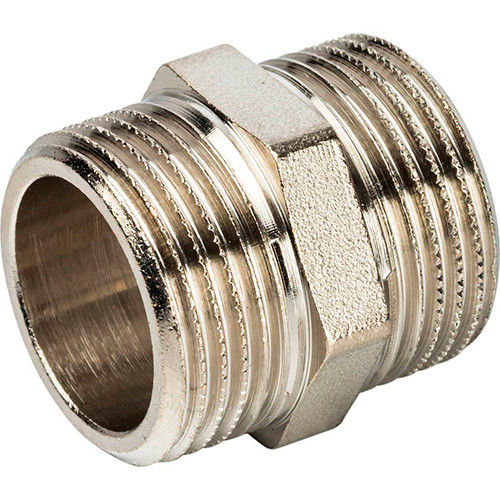 Ниппель никелированный Stout 3/4" НР-НР