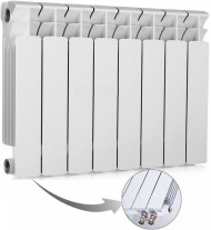 Радиатор биметаллический секционный Rifar Base Ventil 350 8 секций, нижнее левое подключение Радиатор биметаллический секционный Rifar Base Ventil 350 8 секций, нижнее левое подключение