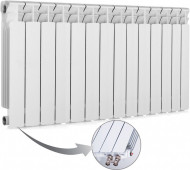 Радиатор биметаллический секционный Rifar Base Ventil 500 14 секций, нижнее левое подключение Радиатор биметаллический секционный Rifar Base Ventil 500 14 секций, нижнее левое подключение