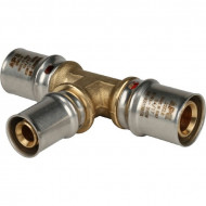 Тройник переходной 20х20х16 для металлопластиковых труб, прессовой STOUT