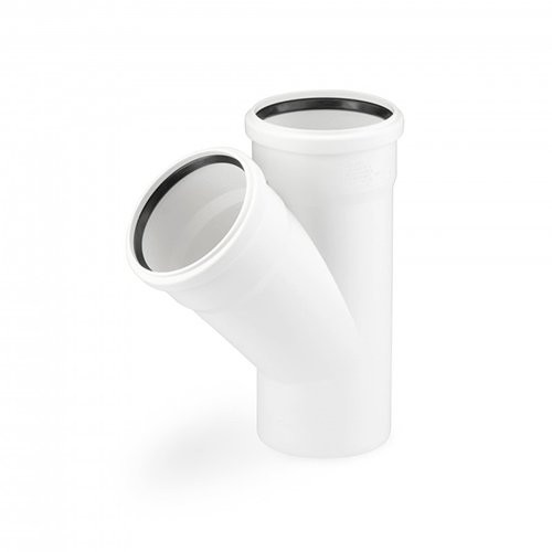 Тройник 50/50/45° Raupiano Plus Rehau