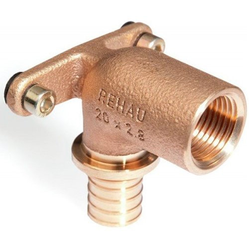 Угольник настенный rautitan RX, ВР 20-Rp1/2" длинный Rehau