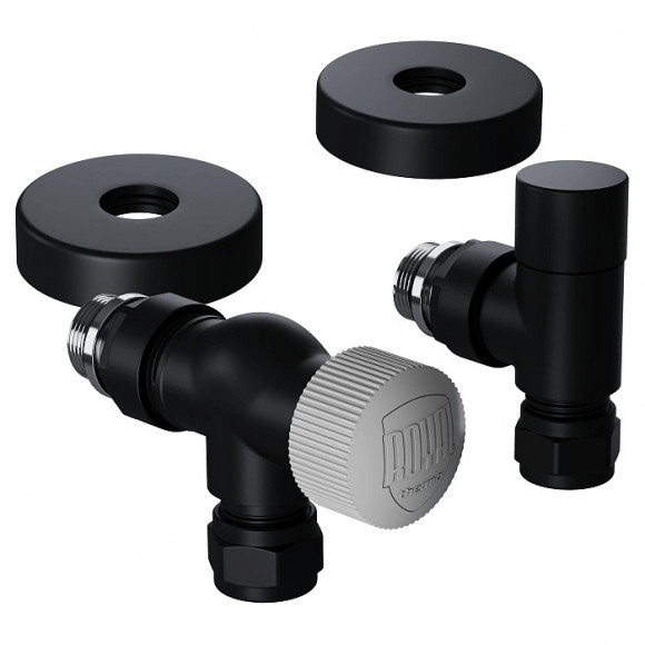 Набор термостатический осевой Royal Thermo Design Pro 15мм М30х1,5 (Черный)