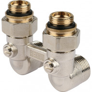 Блок шаровых кранов G 1/2"х3/4" угловой Rehau