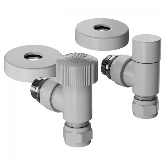 Набор термостатический угловой Royal Thermo Design Pro 15мм М30х1,5 (Белый) Набор термостатический угловой Royal Thermo Design Pro 15мм М30х1,5 (Белый)