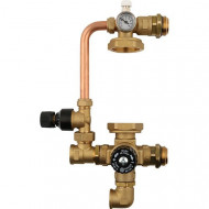 Насосно-смесительный узел с термостатическим клапаном и байпасом, без насоса Stout Насосно-смесительный узел с термостатическим клапаном и байпасом, без насоса Stout