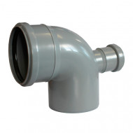 Отвод с задним патрубком ф110х50 87° Sinikon Standart