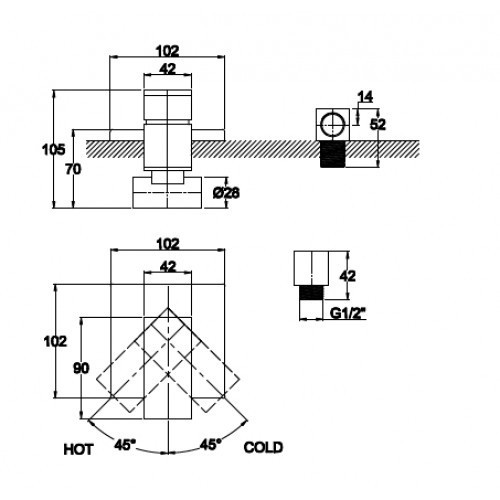 Смеситель скрытого монтажа Sonat 34177 Kaiser Сhrome