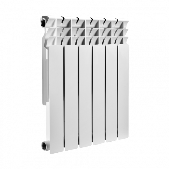 Радиатор биметаллический секционный SMART Install biEasy One 500 10 секций, боковое подключение Ral 9016