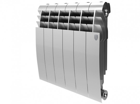Радиатор биметаллический секционный Royal Thermo Biliner Silver Satin 350 6 секций, боковое подключение