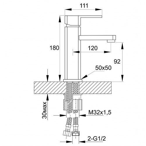 Смеситель для умывальника H10001 Hansen Смеситель для умывальника H10001 Hansen