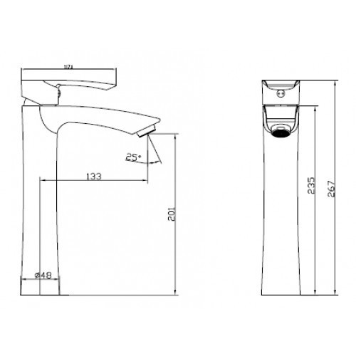 Смеситель для раковины Aurora 67033 Kaiser Сhrome Смеситель для раковины Aurora 67033 Kaiser Сhrome