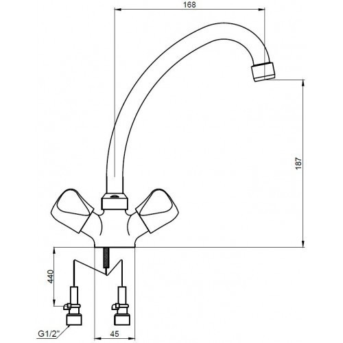 Смеситель для кухни Delta 11093 Kaiser Chrome Смеситель для кухни Delta 11093 Kaiser Chrome