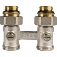 Блок шаровых кранов G 1/2"х3/4" прямой Rehau