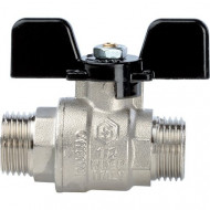 Кран шаровой полнопроходной Stout НН 1/2" бабочка