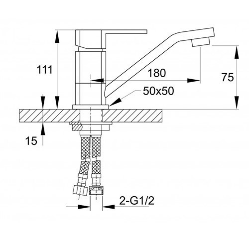Смеситель для умывальника H45001 Hansen Смеситель для умывальника H45001 Hansen