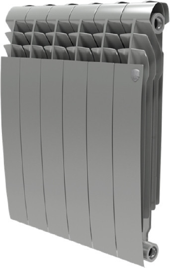 Радиатор биметаллический секционный Royal Thermo Biliner Silver Satin 500 6 секций, боковое подключение