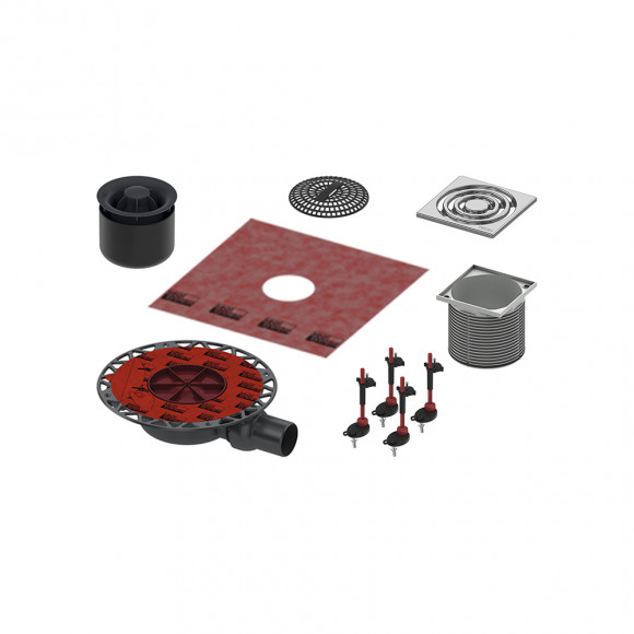 TECE TECEdrainpoint S Комплект точечного трапа с сифоном DN 50 и декоративной решеткой KDP-S120