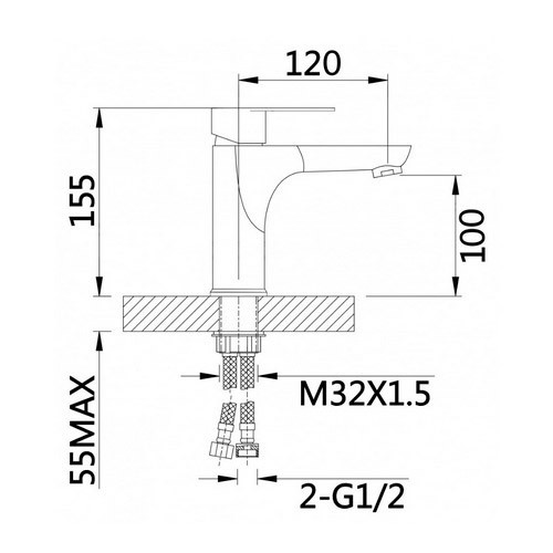 Смеситель для умывальника HN10025-C Hansen Смеситель для умывальника HN10025-C Hansen