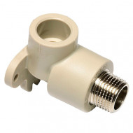 Угольник с креплением Wavin Ekoplastik PPR с наружной резьбой ф20-Rp1/2"