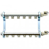 Коллектор для систем радиаторного отопления HLV на 6 контура Rehau