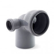 Отвод канализационный ф110х110х50 90° левый Политэк