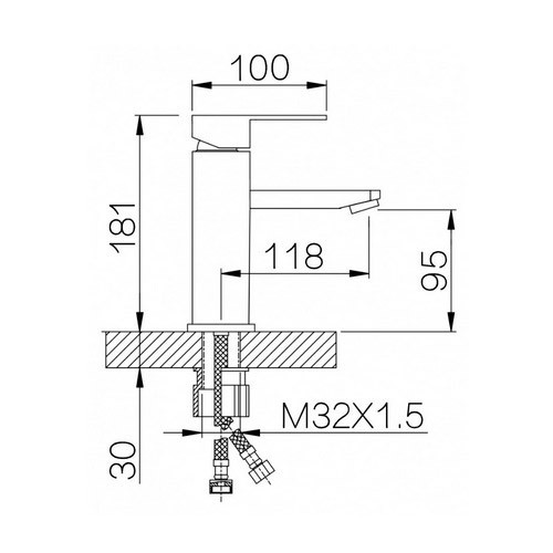 Смеситель для умывальника HN10028-C Hansen Смеситель для умывальника HN10028-C Hansen