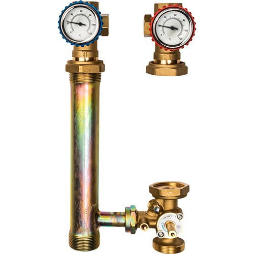 Насосная группа с 3-х ходовым приводным смесителем 3/4" без насоса Stout Насосная группа с 3-х ходовым приводным смесителем 3/4" без насоса Stout